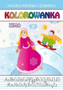 Kolorowanka Zima Nauka Pisania i Zabawa