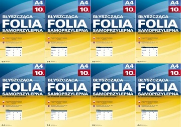 Folia Samoprzylepna Drukarek Laserowych A4 x8 opak