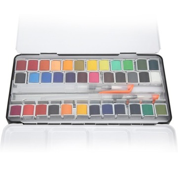 Zestaw 36 kolorów staych farb akwarelowych Przenośne przybory do IV