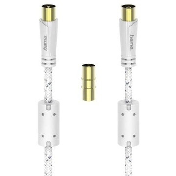 АНТЕННЫЙ КАБЕЛЬ HAMA 120DB 1,5M 5S КОРОБКА, ПОЗОЛОЧЕННЫЕ КЛЕММЫ