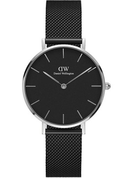 ZEGAREK DAMSKI DANIEL WELLINGTON DW00100202 - PETITE 32mm Czarna bransoleta