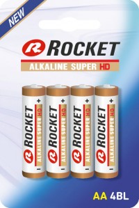 4x Bateria Alkaliczna Rocket Super HD AA LR06 LR6