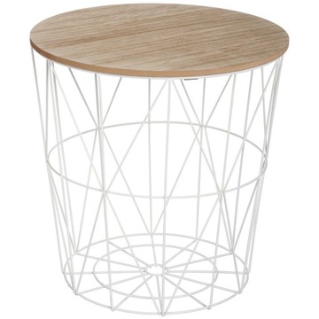 Stolik kawowy, blat MDF, funkcja kosza, 41x39.5cm