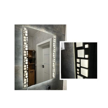 ЗЕРКАЛО СВЕТОДИОДНОЕ 50х70 см ВАННАЯ КОМНАТА СВЕТОДИОДНАЯ ОРХИДЕЯ С ВЕРТИКАЛЬНОЙ ПОДСВЕТКОЙ