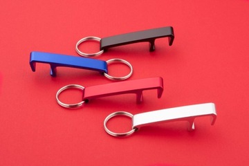 Брелок-открывалка плоский, синий, 100 шт + гравировка