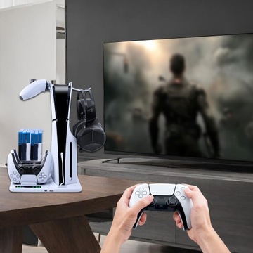 Многофункциональная охлаждающая подставка для консоли PS5 Slim Disc/Digital