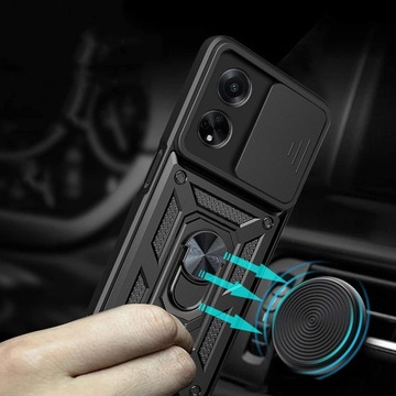ARMOR SLIDE RING CASE для OPPO A78 4G + ЗАЩИТНОЕ СТЕКЛО