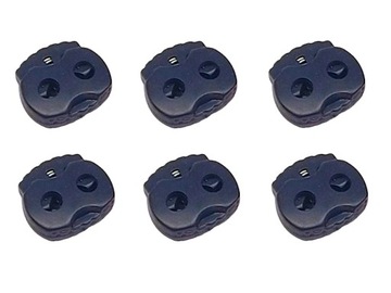 STOPER REGULATOR ZACISK KOŃCÓWKA SZNURKA 3,5mm 6szt GRANATOWY