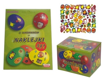 Украшения для яиц, Пасхальные яйца, Пасхальные яйца 5 красок + 58 наклеек