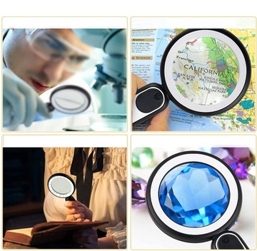 СВЕТОДИОДНАЯ ЛУПА 15-кратная ЛУПА ДЛЯ ЧТЕНИЯ КАКОВ