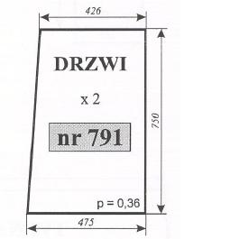 szyba drzwi T25 A2 Naglak - Koźmin