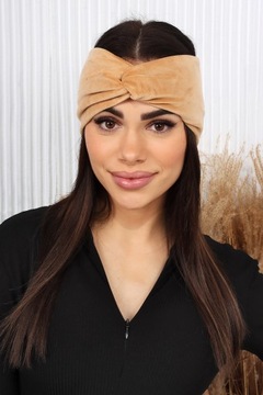 ПОВЯЗКА НА ГОЛОВУ ЖЕНСКАЯ, ТЮМБАН, УШИ, ТЕПЛЫЙ ВЕРБЛЮДНЫЙ