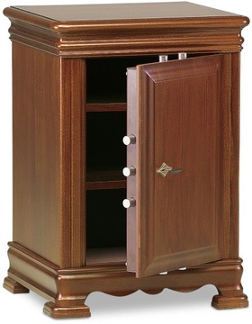 Sejf E85LKLZM meblowy gabinetowy drewno stal klucz