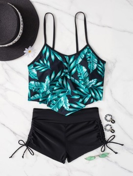 КУПАЛЬНИК ИЗ ДВУХ ЧАСТЕЙ, УДОБНЫЕ ГИБКИЕ ШОРТЫ БОЛЬШОГО РАЗМЕРА