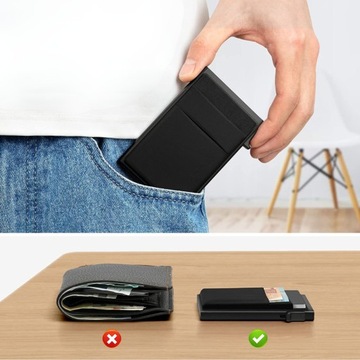 АЛЮМИНИЕВЫЙ КОШЕЛЕК RFID-КАРТОЧКА ЗАЩИТА ID-КАРТЫ ПРОТИВОВОРА