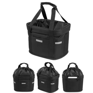 KOSZ NA ROWER MATERIAŁOWY TEKSTYLNY KOSZYK ROWEROWY DUŻY NA KIEROWNICĘ 10L