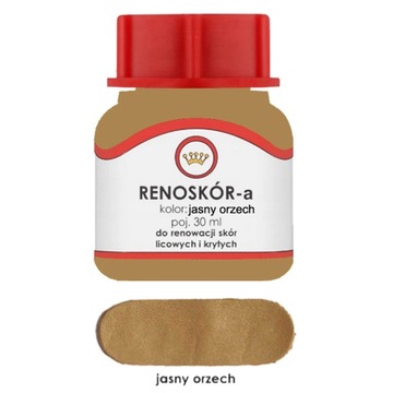 RENOSKÓR FARBA LAKIER DO SKÓRY ORZECH JASNY 30ML