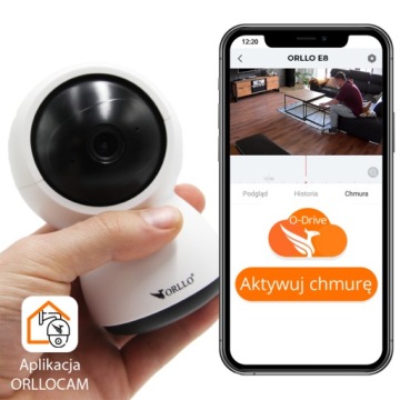 Мини-Wi-Fi камера для помещения, вращающаяся, 3 МП ORLLO E8, ЭЛЕКТРОННАЯ НЯНЯ