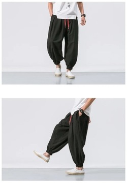 Spring Men Loose Harem Pants Chinese Linen Sweatpa