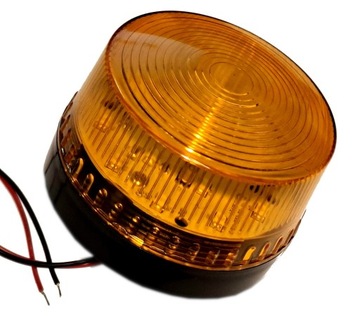 lampa sygnalizacyjna optyczna pomarańczowa 12V 15 diod Led bramy garażu