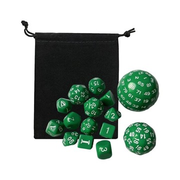 15x многогранные игральные кости, сувениры для вечеринок, развлекательные игрушки, зеленые акриловые игральные кости