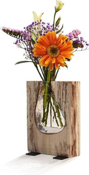 Wazon drewniany, rcznie wykonany wazon