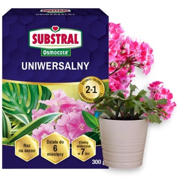OSMOCOTE 2W1 BURZA KWIATÓW UNIWERSALNY NAWÓZ DZIAŁA DO 6 MIESIĘCY SUBSTRAL