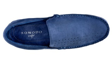 Мокасины мужские ПОЛЬСКИЕ кожаные туфли синие 42
