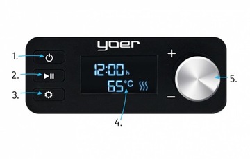 БОЛЬШАЯ Сушилка для грибов, фруктов и овощей Yoer INOX + Конвекция 450 Вт + Таймер