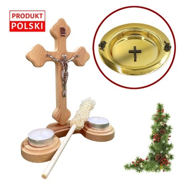 Komplet kolędowy drewniany zestaw kolędowy + kropidło i miseczka HIT !