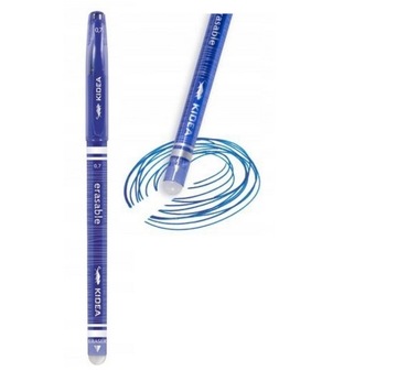 Стираемая шариковая ручка Kidea синего цвета.