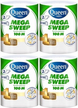 4x RĘCZNIK PAPIEROWY MEGA SWEEP XXL QUEEN 100 m