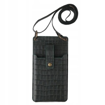Skóra ekologiczna zielony Torba na telefon Crossbody Damska torba na ramię
