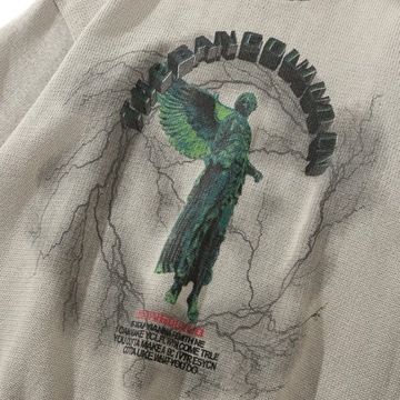 Autumn Winter Men's Dark Statue Printing Knit High