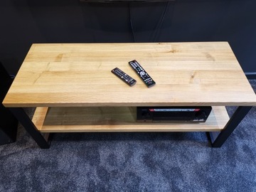 Деревянный таблица RTV с нижней полкой 130x50x50
