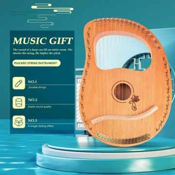 1 КОМПЛЕКТ ПОРТАТИВНОЙ HARPY, ПРАКТИЧЕСКОЙ 16-СТРУННОЙ ЛИРЫ