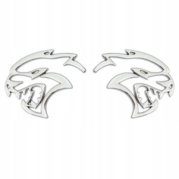 2PCS Emblemat znaczek Logo Dodge Hellcat 6.1*5.5cm
