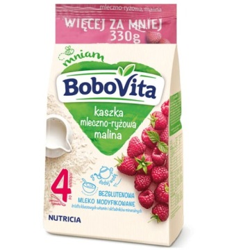 BOBOVITA Кашка Рисова малина 270 г , по 6 місяця