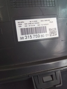 M841 PŘÍSTROJOVÁ DESKA BUDÍKY OPEL CORSA F 1.2 983157598001