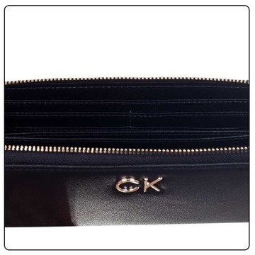 CALVIN KLEIN BEZPIECZNY PORTFEL DAMSKI SLIM BLACK