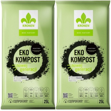 KOMPOST OGRODNICZY ogrodowy 2x25L (50L) do warzyw trawnika KRONEN w workach