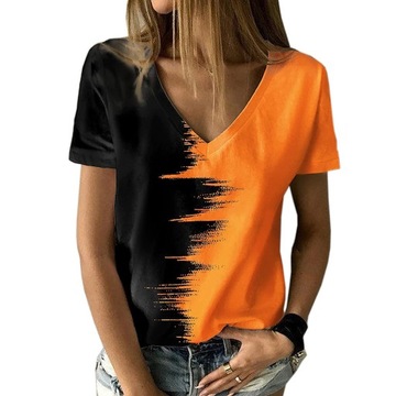 T-shirt z krótkim rękawem i dekoltem w szpic