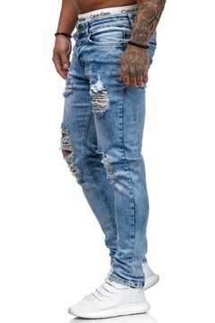 Joggery Jeansy Spodnie Jeansowe Denim Light Blue