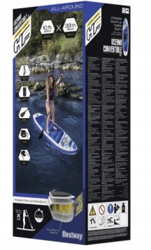 Bestway 65350 Oceana Convertible Надувная доска для серфинга НОВАЯ МОДЕЛЬ 2024 ГОДА