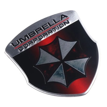 3D алюминиевая автомобильная наклейка с логотипом Umbrella Corporation Багажник