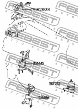 Подушки двигателя FEBEST TM-ACV30LRH