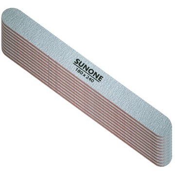 Sunone 10x pilnik do paznokci prosty 180/240 zebra