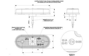 LAMPA OBRYSOWA LED CZERWONA