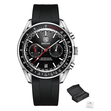 ZEGAREK BENYAR MĘSKI ELEGANCKI CHRONOGRAF +PUDEŁKO