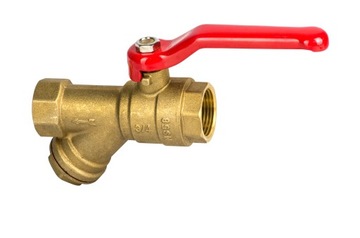 Zawór kulowy 3/4'' FILTR SKOŚNY dławik DN20